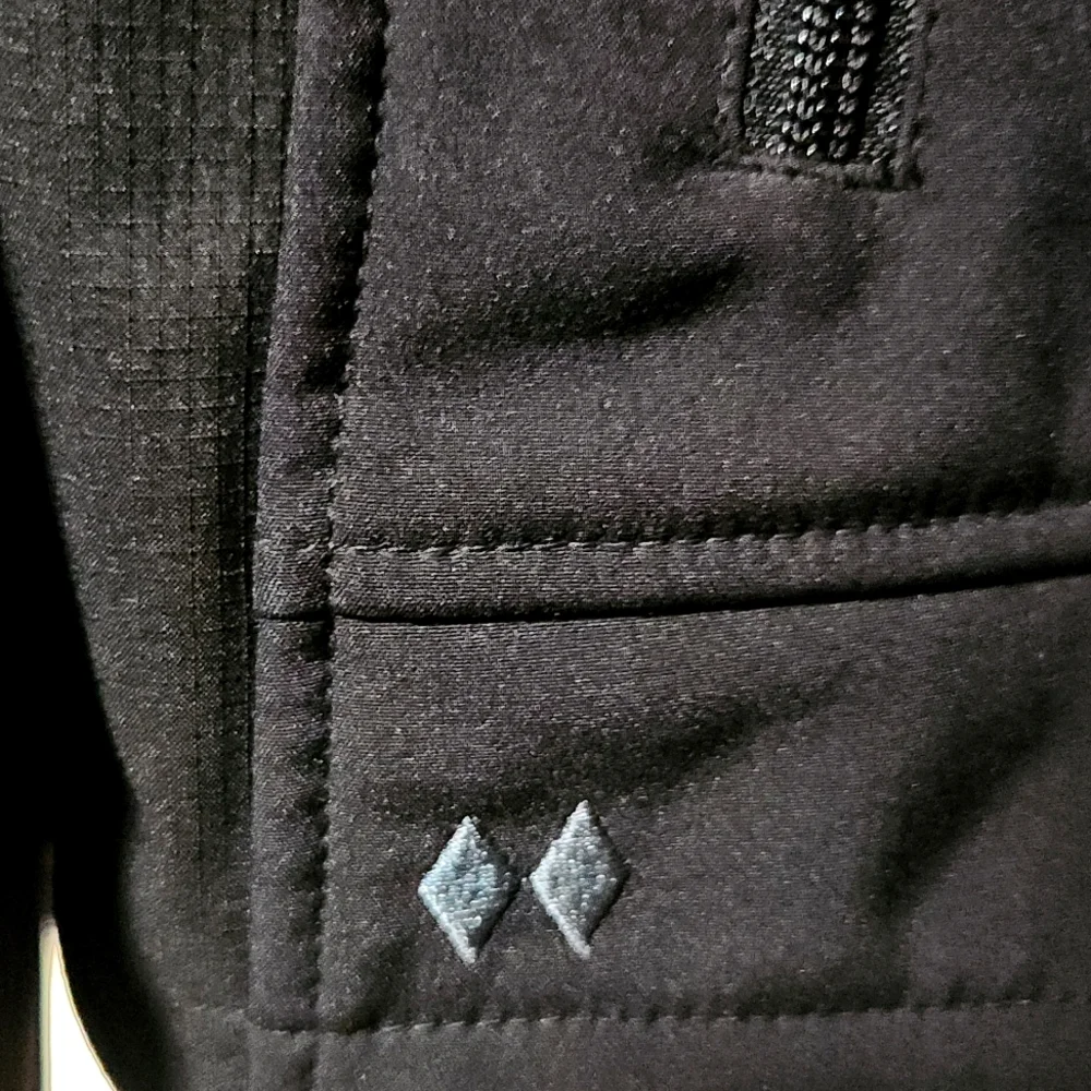 Black Diamond Double Diamond Men's Black Zip Up Jacket Size XL EUC